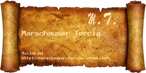Marschauser Tercia névjegykártya